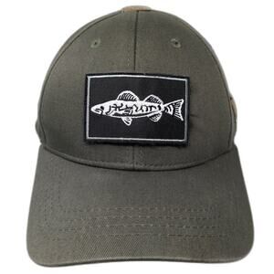 Embroidered Fish USA Strapback Baseball Cap Green One Size Adjustable Rapdom